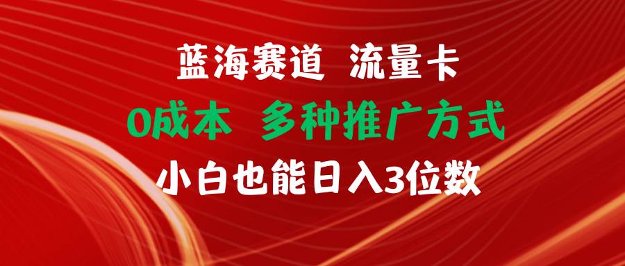 图片[1]-蓝海赛道 流量卡 0成本 小白也能日入三位数-知创网